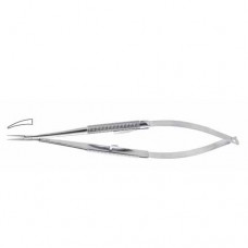 Micro Needle Holder Curved With Lock Stainless Steel, 15 cm - 6"